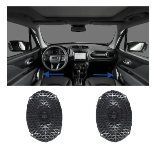 Som automotivo 4 autofalante 69 de 15w mopar original jeep pirâmide 800w