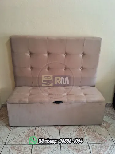 Kit Cabeceira + Recamier Baú (Entrega Grátis)