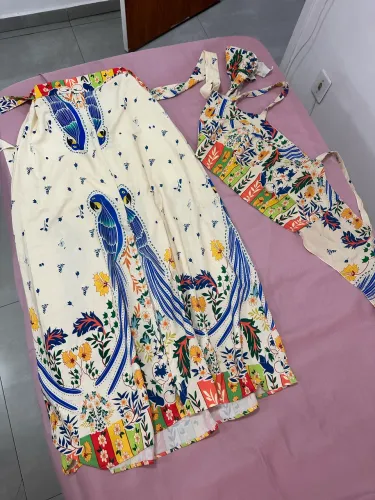 Conjunto estampado saia longa