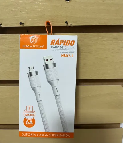 Cabo de Dados Micro USB 6A Super Rápido H'MASTON HB07-1