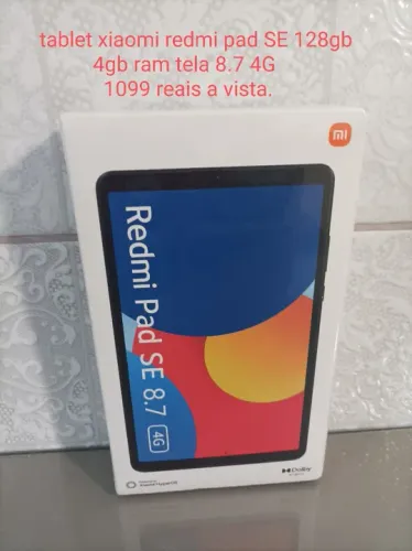 Tablet Xiaomi Redmi Pad SE 128GB 4GB RAM Tela 8.7 4G