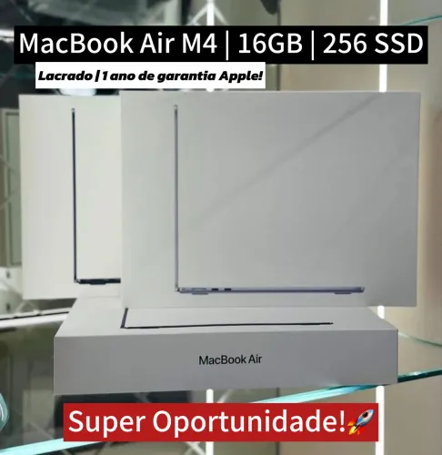 MacBook Air M4 lacrado na promoção