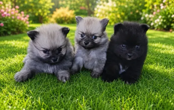 Fêmea e macho spitz alemão anões/ com pedigree e contrato 