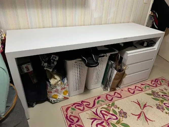 Mesa de escritorio de Madeira Maciça 1,82m com 3 Gavetas