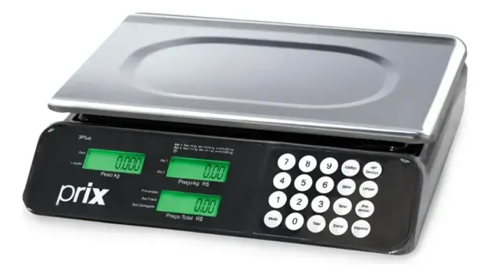 Balança Prix 3 Plus 32kg Toledo 6/15/32kg Com Bateria Preto