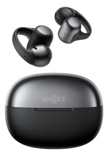 ones de ouvido Bluetooth Shokz Opendots One, cor preta