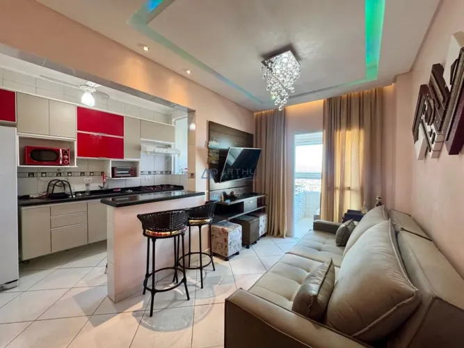 Apartamento a venda em Praia Grande com 2 dormitórios e lazer completo na Ocian