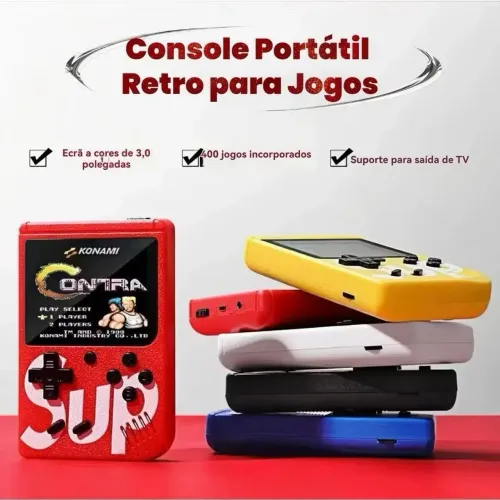 Mini Game portátil controle Extra 400 jogos -conecta na tv