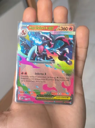 Mega Charizard x EX Promo no sleeve 029 Original Pokémon TCG Carta Colecionável
