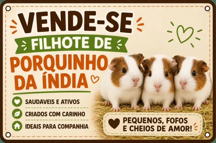 Filhote de porquinho da índia 