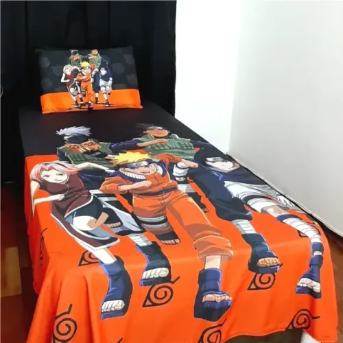 Jogo de Lencol e Fronha Naruto