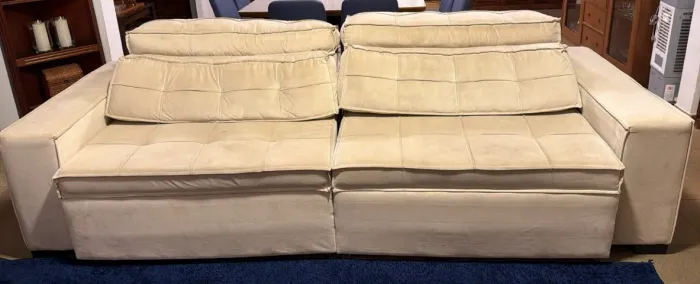 Sofá Retrátil e Reclinável 4 Lugares 294 cm