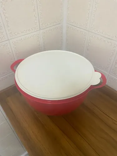 Tupperware Mega Criativa 10 Litros vermelha 2 alças