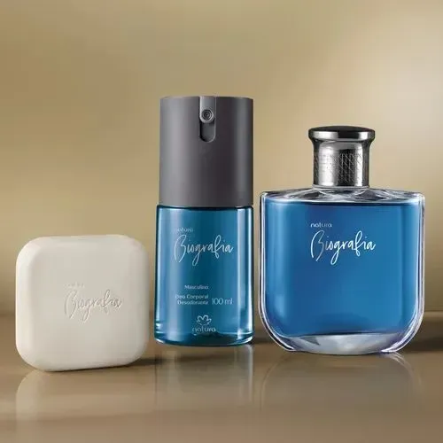 Kit natura Biografia masculino perfume 100 ml desodorante 100 ml sabonete 90 g (LACRADO)
