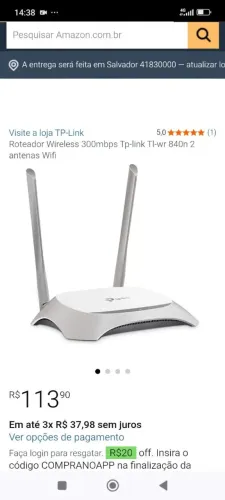 Roteador TP link semi novo