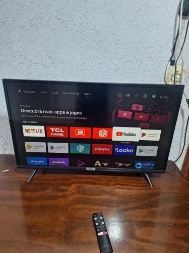 Tv smart tcl Android 32 polegadas funcionando perfeitamente aceito cartão de crédito 