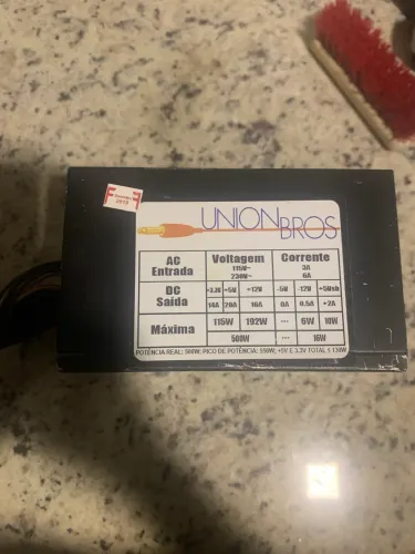 Fonte de alimentação computador 500w union-bros