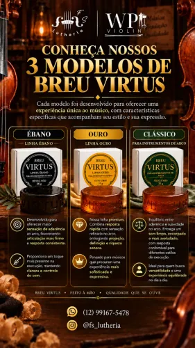Breu para instrumento de corda