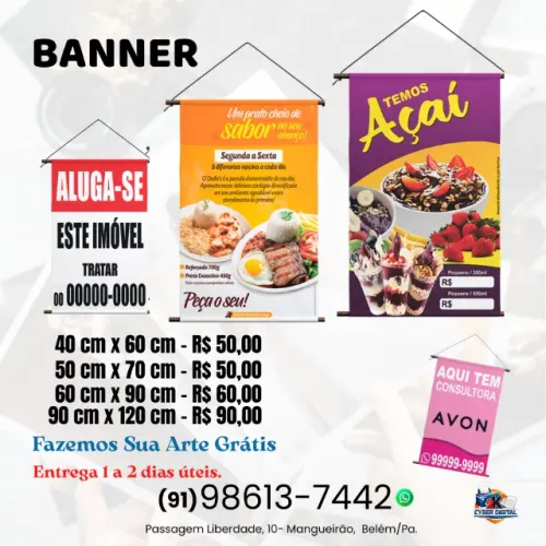 BANNERS PROFISSIONAIS PARA DIVULGAR SEU NEGÓCIO