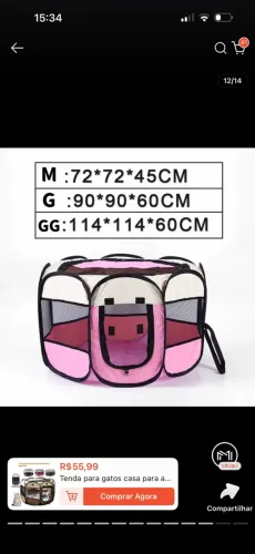 Tenda (casinha) para gatos ou cachorros 