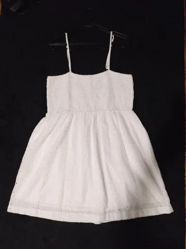 Vestido branco de algodão de lese ou Laíse super fofo!