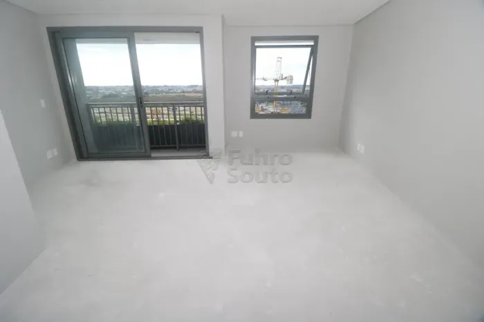 Sala comercial no Condomínio Orbe com sacada e vista para o Parque Una