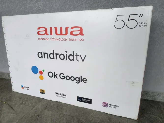Tv smart 55 Aiwa Android 4k nova 