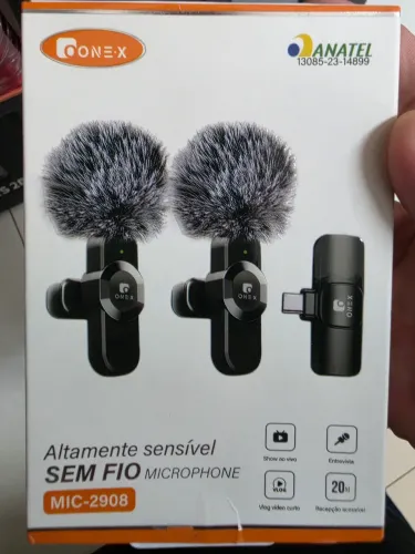Microfone profissional para gravar conteúdo digital