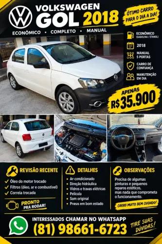 Volkswagen Gol Geração VII Trendline 1.0 12V Total Flex Mec. 4P 2018