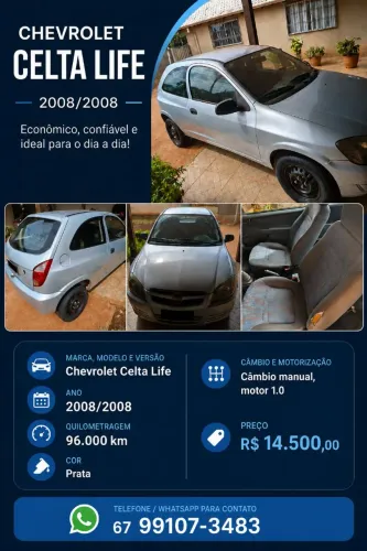 Chevrolet Celta Life/ LS 1.0 MPFI 8V Flexpower 3P 2008
