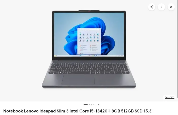 NOTEBOOK LENOVO i5 512GB