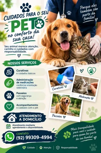 Auxiliar veterinário a domicílio