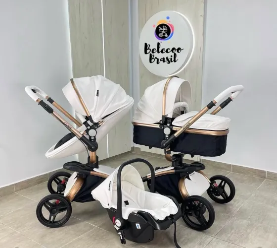Carrinho De Bebê Travel System 3 Em 1 Ágape Max 360º