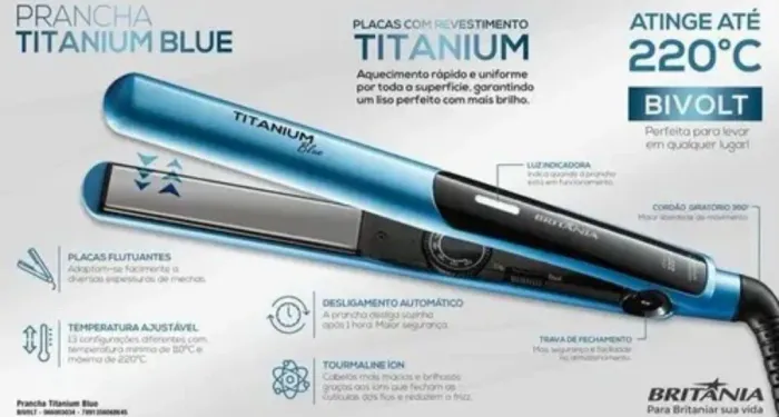 Prancha Britânia Titanium