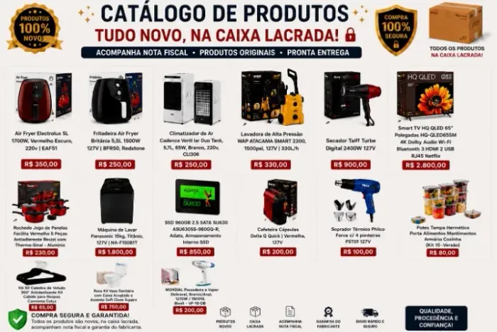 Catálogo de Produtos Disponíveis