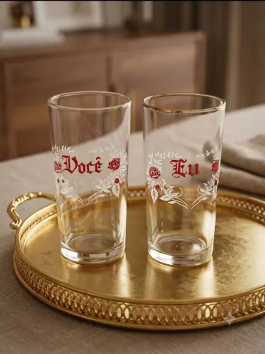 Copos altos vintage longo drinks EU e VOCÊ
