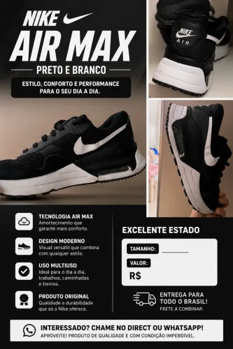 Nike air Max / Preto e branco / tamanho 42