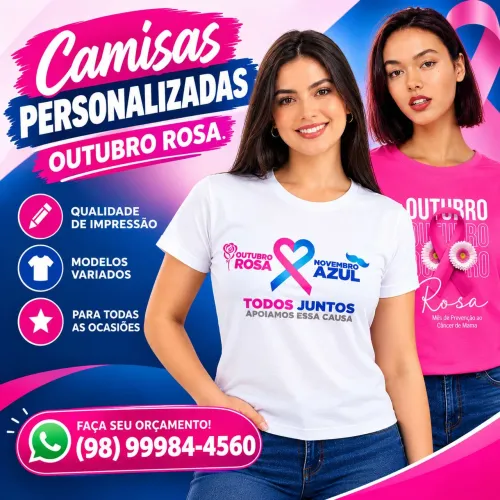 Camisas personalizadas outbro rosa