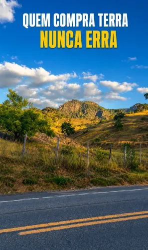 Terreno de 64.000 m² com nascente, e beirando ao asfalto.