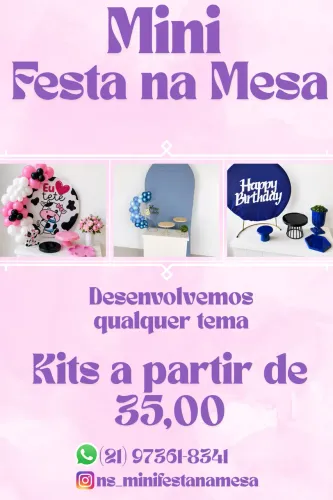 Mini festa na mesa 