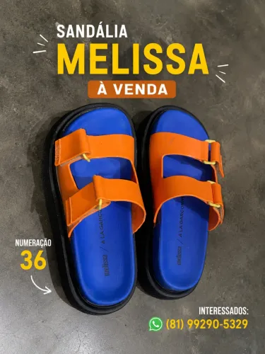 Sandália da Melissa pra vender motivo de venda pq não uso 
