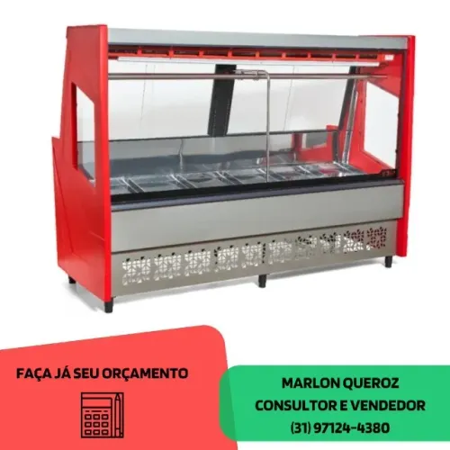 Balcão de Carne 2M Vermelho Polar 220v