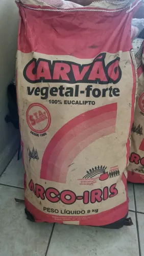 Carvão vegetal forte 100% eucalipto Arco iris saco 15g fechado 