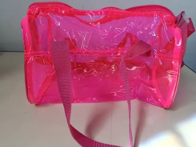 Bolsa Transparente Rosa