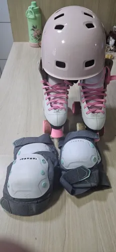 patins e kit de proteção