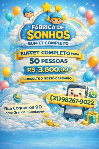 Espaço, decoração e buffet completo A partir de R$ 3.300