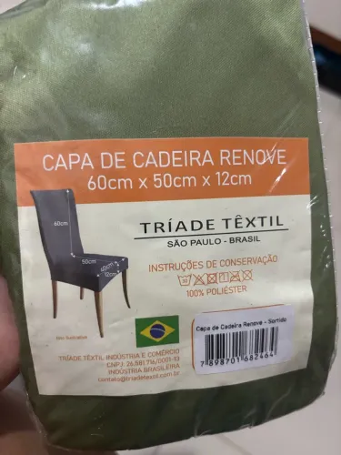 Jogo de 06 Capas de Cadeira Renove - Tríade Têxtil (Verde)