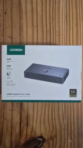Switch HDMI 8K Ugreen 3 Entradas 1 Saida Com Controle Remoto
