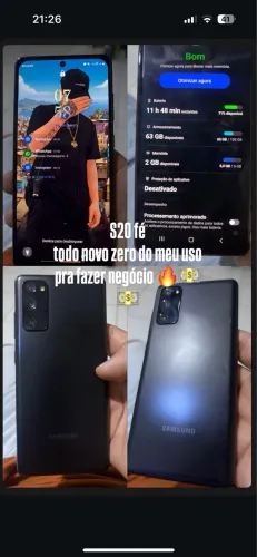 Samsung S20-fé em perfeito estado 