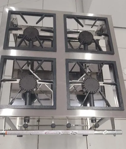 Fogão industrial inox alta e baixa pressão novos em 10x sem juros